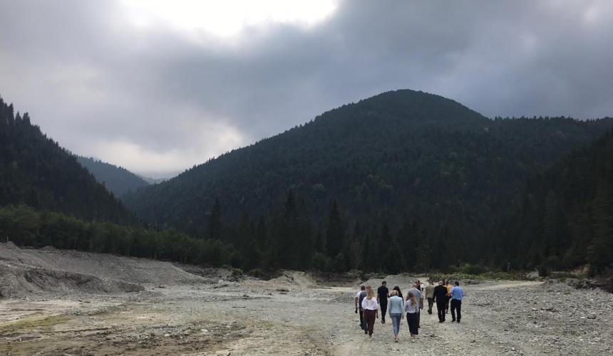 Kosovo: Destroyed river bed inside Bjeshket e Nemuna National Park as a result of  Kelag (KelKos) hydropower construction © Shpresa Loshaj
