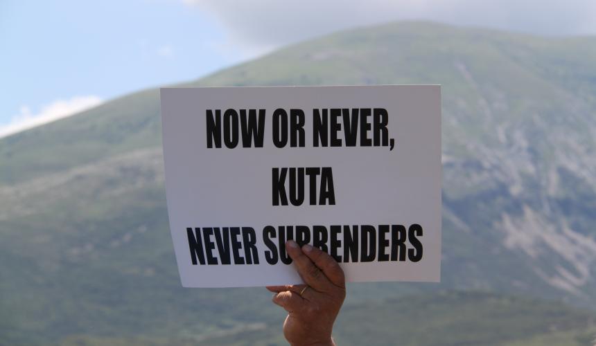 The village of Kutë don't want the Vjosa dammed. They are resisting the hydropower project. ©  Andreas Götz