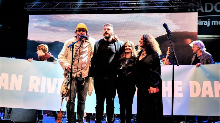 All singers joined their voices in the grand finale of the Concert for Balkan Rivers. © Nick St. Oegger