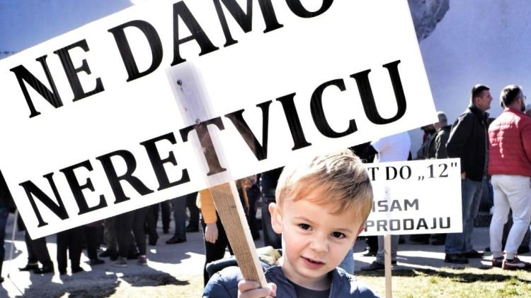 "We won't give Neretvica" © Pusti me da tecem