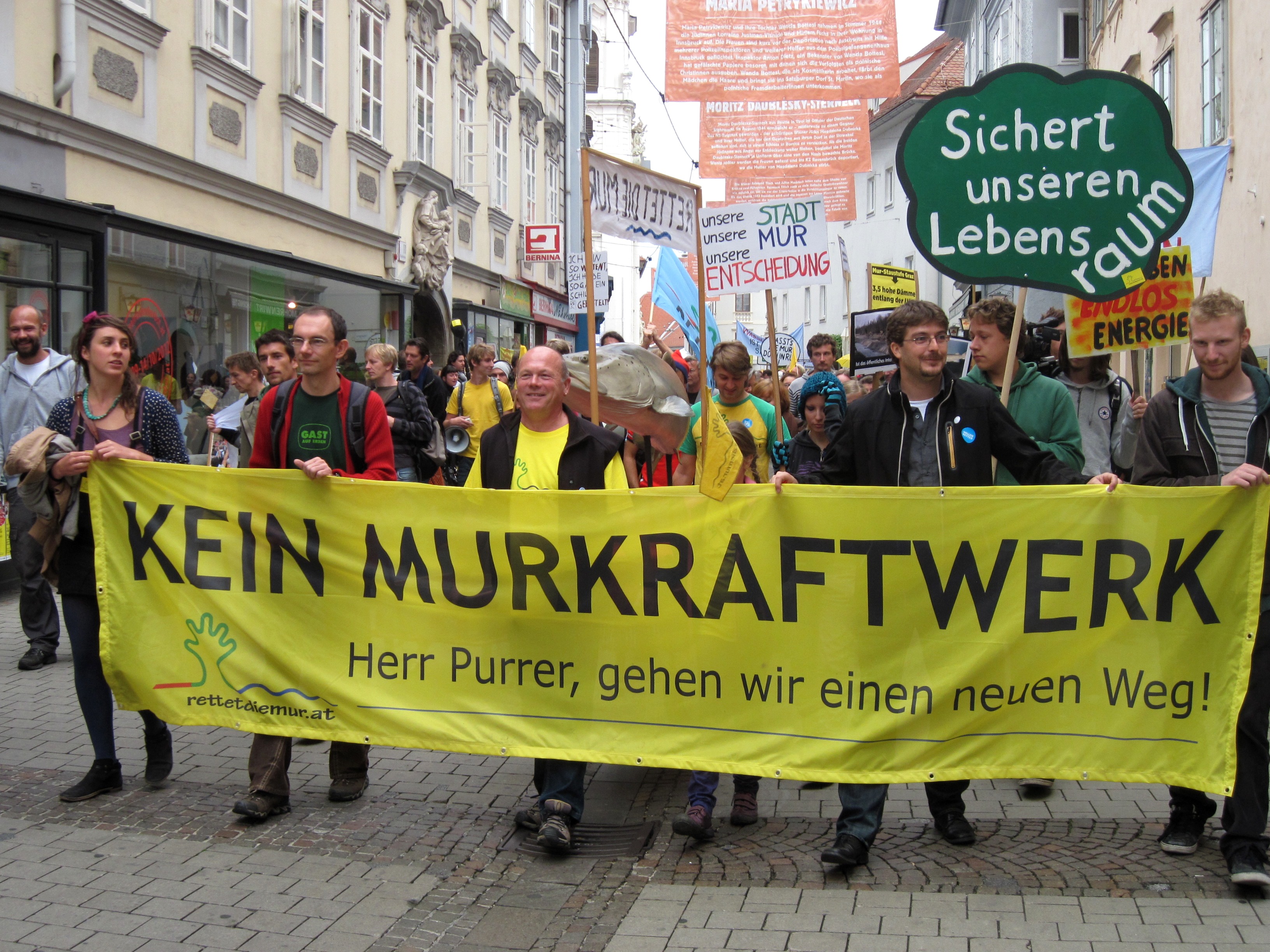 Rettet die Mur Demo. Foto: Rainer Mörth